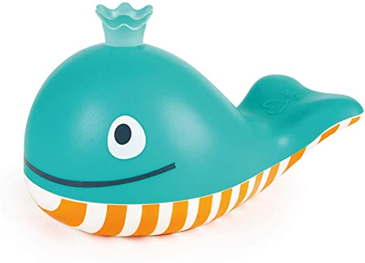 Hape Bubble Blowing Whale | Baby Squirt Toy for Bath Time Play, Blue