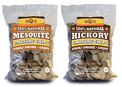 Mr Bar B Q 05011 Hickory & Mesquite Wood Smoking Chips, Value Pack…