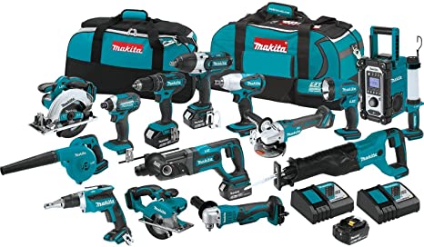 Makita XT1501 18V LXT Lithium-Ion Cordless 15-Pc. Combo Kit (3.0Ah)