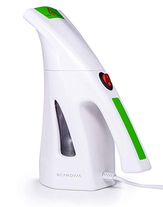 Scandvia Handheld Garment Steamer for Clothes - 160 ml Capacity Clothes Wrinkle Remover - Compact and Portable Clothing Steamer - Travel Iron Steamer - Clean, Sterilize and De-Wrinkle Clothes