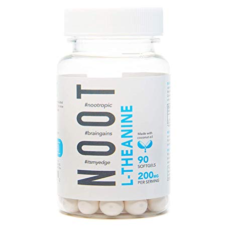 L-Theanine 200 Milligram - 90 Count | Taken for its Ability to Promote Focus, Relaxation and Stress Relief | Best Results with Caffeine or Coffee | Coconut Oil Soft Gels