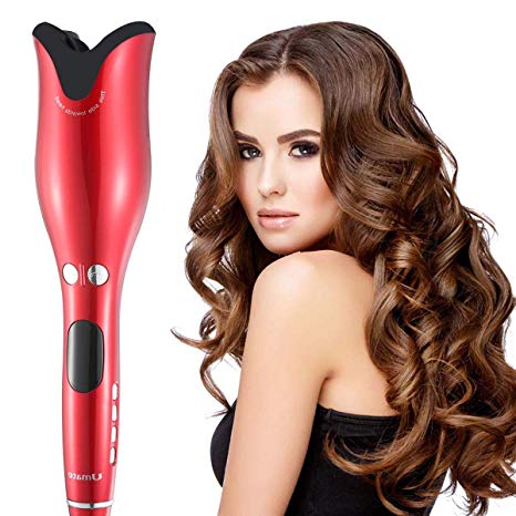 Automatic Hair Curler, LEEGOAL Professional Hair Curler Roller Air Spin N Curl 1 Inch Ceramic Rotating Curler for All Hair Types with Hair Clips, Cleaning Tool and LED Digital Display