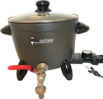 Wax Melter for Candle Making, Large Electric 10 LB Wax Melting Pot Machine with Quick-Pour Spout & Free Ebook