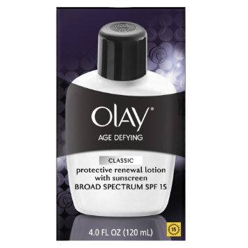 Olay Age Defying Protective Renewal Lotion with Sunscreen Broad Spectrum SPF 15 Face Moisturizer 4.0 Fl Oz