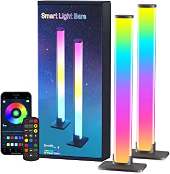 Smart Light Bars,Barhootao LEDIC Ambient Lighting for Gaming, Movies, PC, TV, Room Decoration,Music Sync,Voice-Pickup,APP&Remote Control,16 Million Colors,USB Interface(Without Adapter)