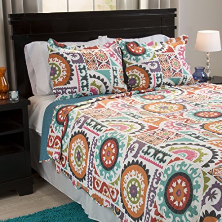 Lavish Home Gayle 3 Piece Quilt Set - Full/Queen