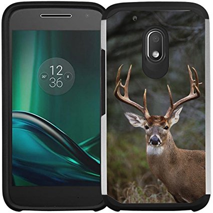 Moto G4 Play Case, Moto G Play Case - Armatus Gear (TM) Slim Hybrid Armor Case Protective Phone Cover for Motorola Moto G4 Play XT1607 / XT1609 (DOES NOT FIT MOTO 4G PLUS) - Whitetail Buck
