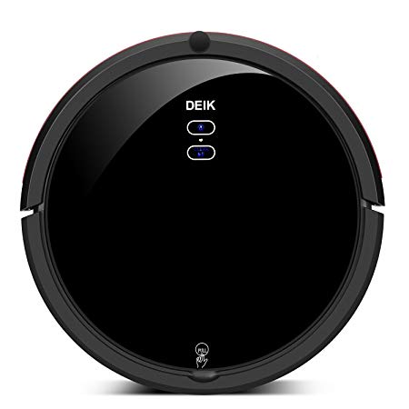 Deik Robot Vacuum Cleaner, Robotic Vacuum Cleaner with Smart Mopping and Water Tank, Self-charging & Drop-sensing Technology, High Suction and HEPA Style Filter for Pet Fur and Allergens