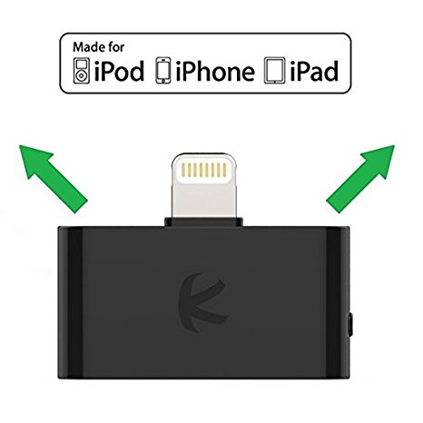 KOKKIA i10L : DIGITAL Bluetooth Splitter Transmitter for iPhone, iPad, iPod Touch with Lightning Connector. Works well streaming to 2 sets of Apple AirPods (or 2 sets Bose Headphones/Speakers, etc).