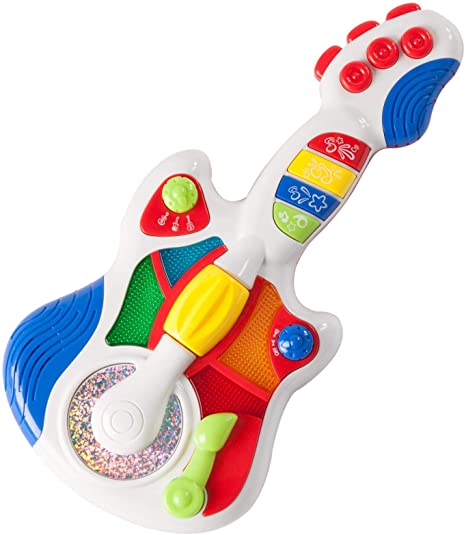Fat Brain Toys Rockin' Light Up Guitar Baby Toys & Gifts for Babies