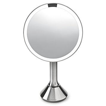 simplehuman 8" Sensor Mirror with Brightness Control, Stainless Steel