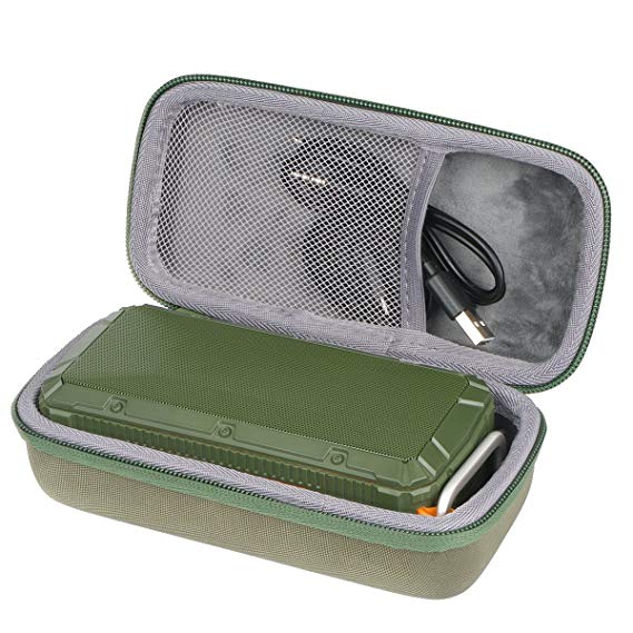 Hard Travel Case for APIE Portable Wireless Outdoor Bluetooth Speaker IPX6 Waterproof Dual 10W Driversf by co2CREA (Green)