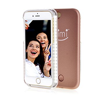 KIMI Selfie Light iPhonCase, Fashion Luxury Flash Mobile Led Cover, Increase Facial Light, (Rose Gold, iPhone 7/8 Plus)