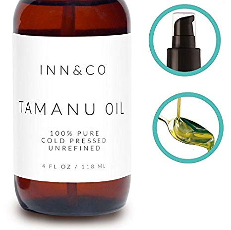 Organic Tamanu Oil 4oz - Unrefined and Cold Pressed, Hexane-Free - All Natural Relief for Dry Scaly Skin, Eczema, Acne Scars