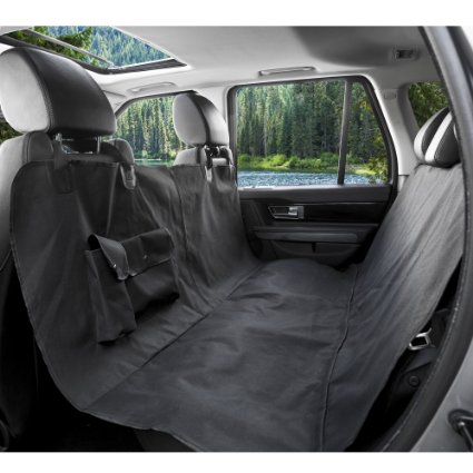 BarksBar Original Pet Seat Cover for Cars - Black WaterProof and Hammock Convertible