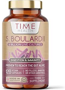 New: Saccharomyces Boulardii Probiotic – 6 Billion CFU –120 Capsules – Travel Ready S Boulardii (No Refrigeration Required) – Proven to Reach The Gut Alive – Vegan – GMP – UK Supplement