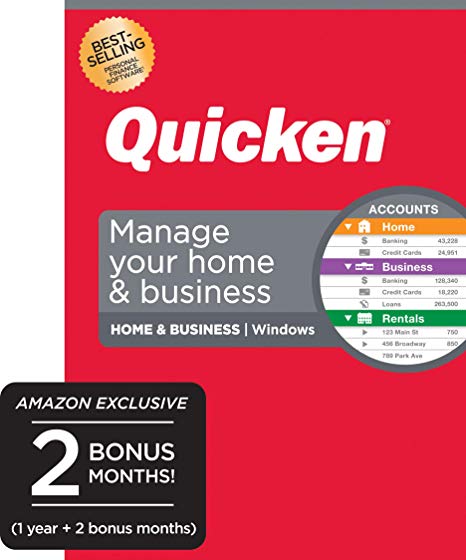 Quicken Home & Business - Track Personal and Business Transactions [Amazon Exclusive] [PC Disc]