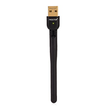 Wireless Network Adapter, Proster AC600 Dual Band WiFi USB Dongle Adapter with Antenna Supports 802.11ac Standard Maximum Speed up to 5GHz 433Mbps or 2.4GHz 150Mbps for Windows10/8.1/8/7/XP 32/64bit