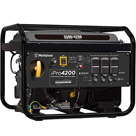 Westinghouse iPro4200 Portable Industrial Inverter Generator - 3500 Rated Watts & 4200 Peak Watts - Gas Powered - OSHA & CARB Compliant