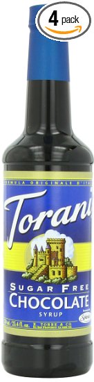 Torani Sugar Free Syrup, Chocolate, 25.4 Ounce (Pack of 4)