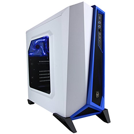 CUK Trion VR Ready Gaming PC (Liquid Cooled i7-7700K, 16GB RAM, 256GB NVMe SSD   1TB HDD, NVIDIA GTX 1070 8GB, Windows 10) Best New Virtual Reality Prebuilt Top Gamer Desktop Computer (Blue/White)