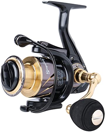 Sougayilang Spinning Reels Fishing Reel with 13  1 Corrosion Resistant Ball Bearings, W-Ship Gearing, Silent Drive, SXS Braking System and Free Spare Graphite Spool for Anglers