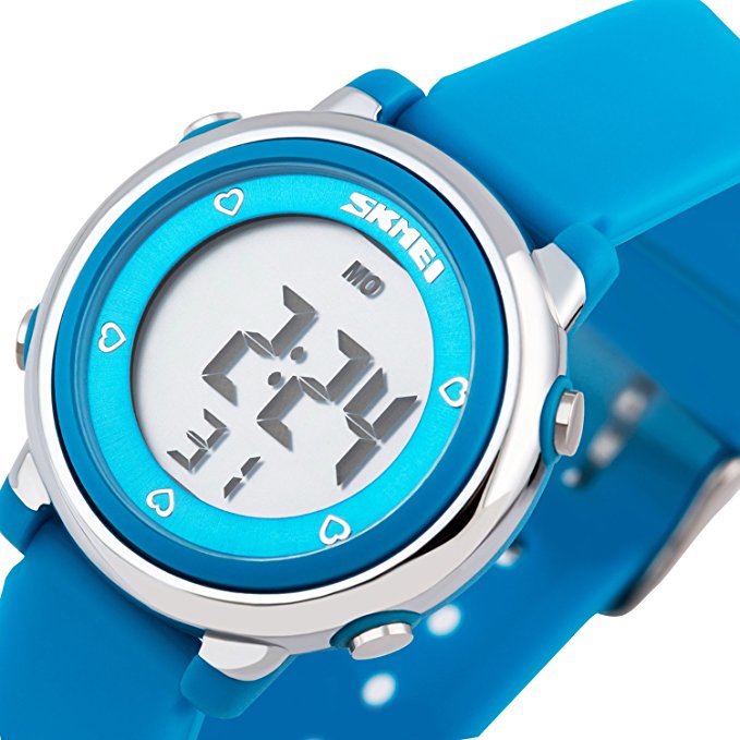 Better line Digital Kids Watch Band with Hourly Chime, Stopwatch, Daily Alarm & Calendar (Blue)
