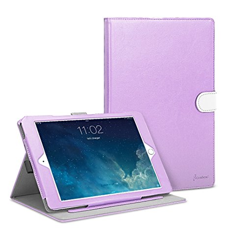 iPad Mini 2 Case, iPad Mini 3 Case Cover, iPad Mini Case, Cambond Slim Fit Auto Sleep / Wake Flip Case Cover with Card Slots and Stylus Holder, Protective Premium PU Leather (Light Purple)