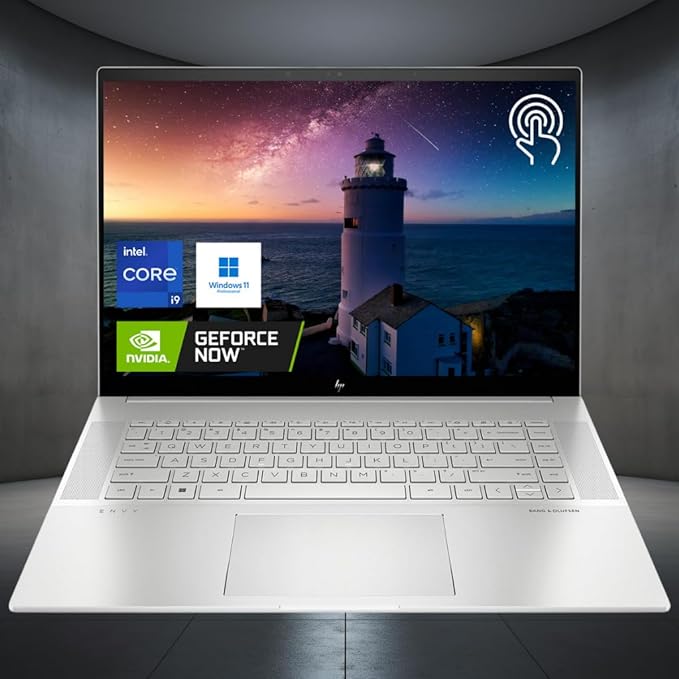 HP 2023 Latest Envy Laptop, 16" WQXGA 120Hz Touchscreen, 13th Gen Intel Core i9-13900H, NVIDIA RTX 4060, 64GB DDR5 RAM, 2TB SSD, Webcam, Wi-Fi 6, Backlit KB, HDMI, Windows 11 Pro