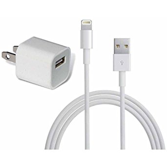 Apple OEM Lightning to USB 2.0 Charging Cable & 5W Power Adapter Cube - White (2-Pack) (Certified Refurbished)