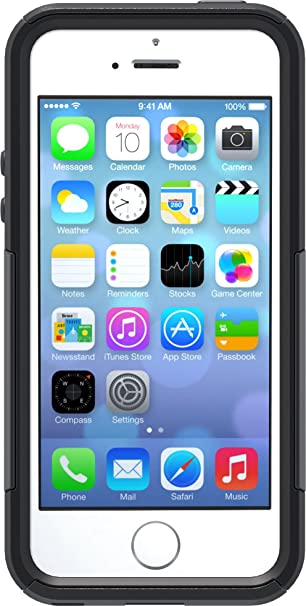 OtterBox COMMUTER SERIES Case for iPhone SE (1st gen - 2016) and iPhone 5/5s - Retail Packaging - BLACK