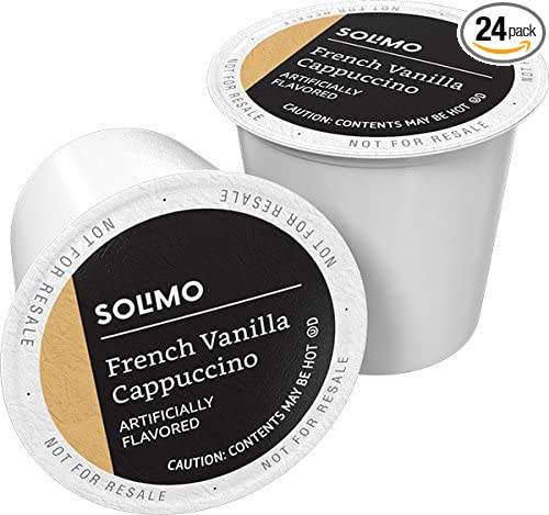 Solimo Cappuccino Single Serve Cups, French Vanilla, 24ct