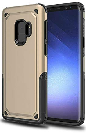 Galaxy S9 Case, Hyperion [Titan Series] Slim Dual Layer Protective Cell Phone Cover for Samsung Galaxy S9 (2018) - Gold