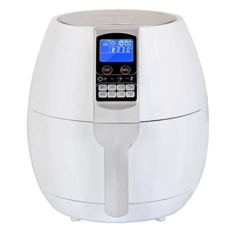 ZENY 3.7-Quart Programmable Electric Air Fryer, 8 Cook Presets w/LCD Digital Screen for Oil Free Cooking