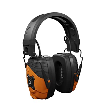 ISOtunes Link Bluetooth Ear Defenders: Over-Ear Earmuff Noise Isolation Headphones, 14  Hour Battery Life, Rechargeable Lithium Ion (Included) or AAA batteries, 23 dB NRR, 85 dB Safe Volume Limit