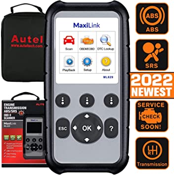 Autel MaxiLink ML629 OBD2 Scanner, 2022 Newest Enhanced of ML619/ AL619, ABS SRS Engine Transmission Diagnosic Tool with AutoVIN, Full OBDII Functions, DTC Lookup, Ready Test for DIYers