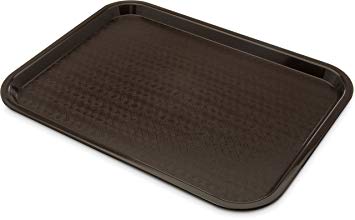 Carlisle CT121669 Café Standard Cafeteria / Fast Food Tray, 12" x 16", Chocolate