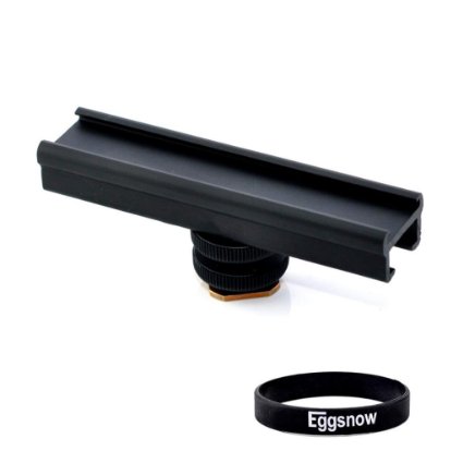 Eggsnow Camera Hot Shoe Extension Mount for Sony Canon Nikon Pentax Olympus Digital SLR Camera, Flashes, Lights, Microphone - Black