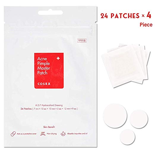 CYQBD Pimple Patch,Acne Pimple,acne patch,Invisible pimple patch Healing Patch,Three Sizes(24 Patchesx4)