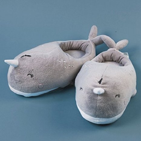 Narwhal Heated Footwarmers Slippers