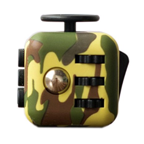 Generic ArmyGreen Fidget Cube Relieves Stress & Anxiety for Children & Adults Anxiety Attention Toy (Army Green)