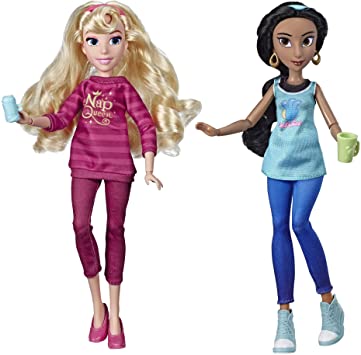 Disney Princess Ralph Breaks The Internet Movie Dolls, Jasmine & Aurora Dolls with Comfy Clothes & Accessories