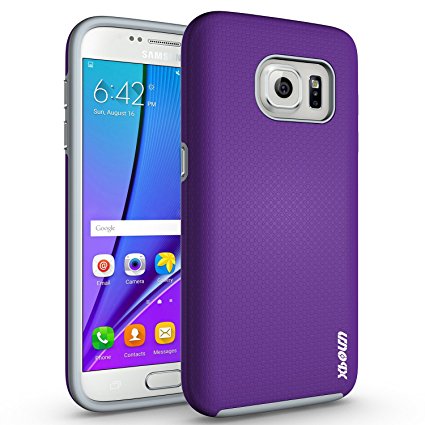 Xboun Slim Fit TPU Rubber Bumper Case for Samsung Galaxy S7 - Purple