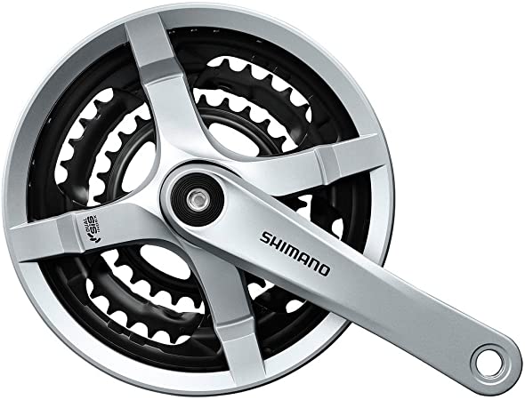 SHIMANO FC TY501&nbsp;Square 6/7/8&nbsp;Speed Chainset, Unisex, E-FCTY501C888CSB, Silver, 170 mm