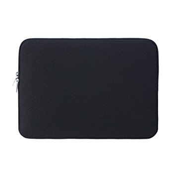RAINYEAR 13-13.3 Inch Laptop Sleeve Protective Case Soft Computer Carrying Zipper Bag Padded Cover for 13.3" MacBook Air/Pro/Retina/Touch Bar Notebook Tablet Ultrabook Chromebook of Dell HP Lenovo ThinkPad Samsung Asus Acer(Black)