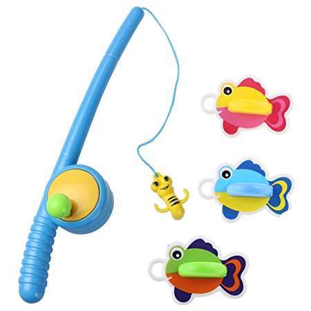 YIXIN Bath Fishing Toy with Floating Fish Enjoy Bathing Fun Time Great Gift for Boys Girls for 3 Years Old Early Education