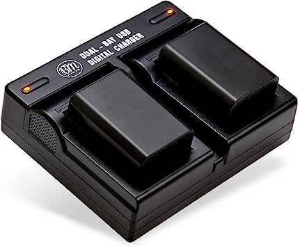 BM Premium 2 Pack of High Capacity EN-EL25 Batteries and Dual Bay Battery Charger for Nikon Z30, Z50, Z 50, Z fc Digital Cameras