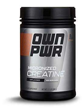 OWN PWR Micronized Creatine Monohydrate Powder, Unflavored, 500g, 100 servings