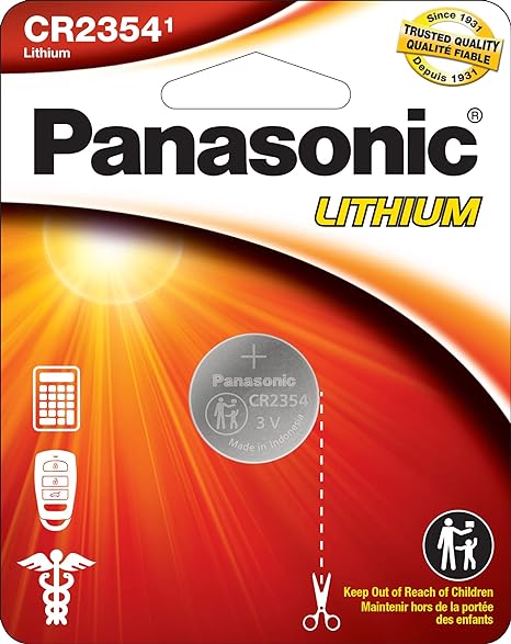 Panasonic CR2354 3.0 Volt Long Lasting Lithium Coin Cell Batteries in Child Resistant, Standards Based Packaging, 1-Battery Pack