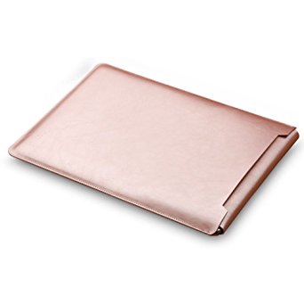 Soyan Microfiber Leather Sleeve Cover for 15 inch MacBook Pro with Retina Display (Rose Gold)